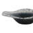 12X12" Abstract Glass Bowl With Veining, White/Black