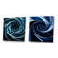 Spiraling Blue Abstract Vortex I - Abstract Spirals, ensemble de 2 reproductions d'art mural-524847239-524847242