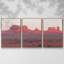 Red Rocks At Dusk II, reproduction encadrée sur toile 3 pièces-409830137-409830142