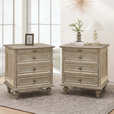 Tablette cachée 4 tiroirs Farmhouse Nightstands