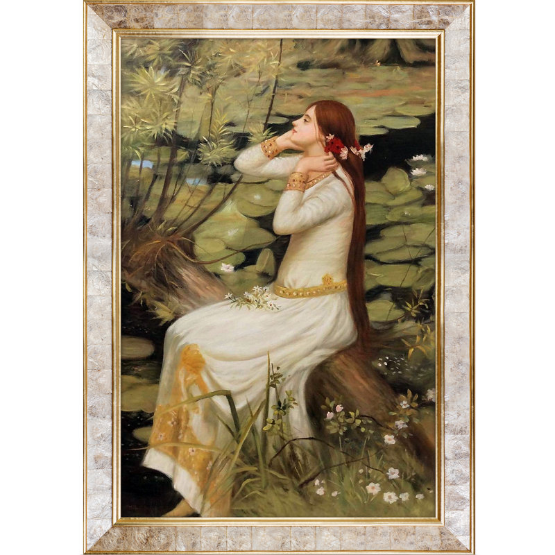 Ophelia, peinture sur toile encadrée, Or, H 42,5 po x x P 2 po