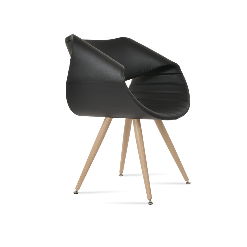 Fauteuil Seminyak Star, Noir, Noyer