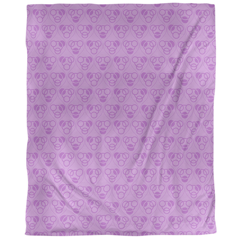 Housse de couette simple Circles Waves, Housse de couette pour très grand lit, Violet, Microfibre
