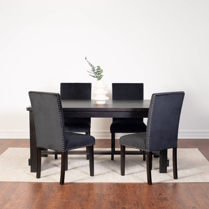 Boppery 6 - Person Dining Set, Black