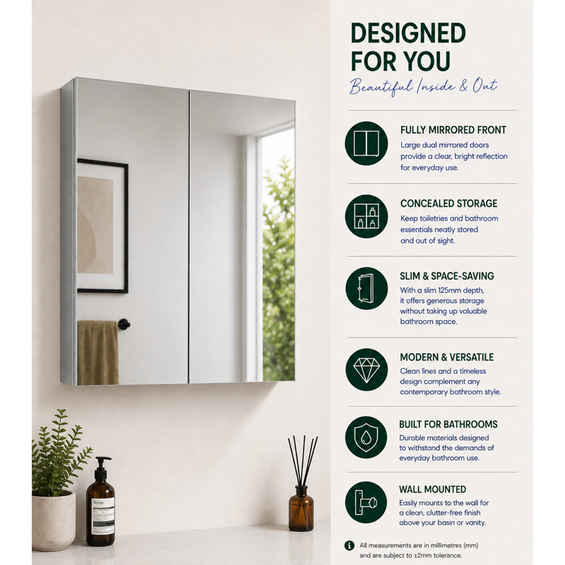 Bridge Metal Wall Mirror Cabinet