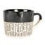 Nicola Spring - Dipped Dash Stoneware Coffee Mugs - 450ml-60545470