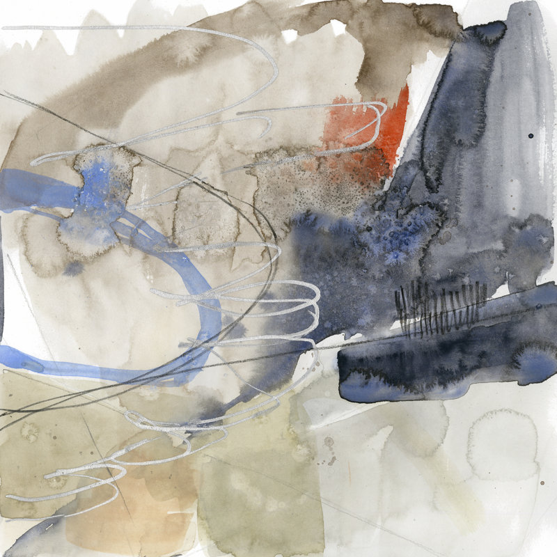 Abstract Coordinates II by Jennifer Goldberger - Wrapped Canvas Painting, 51cm H x 51cm W x 3.8cm D