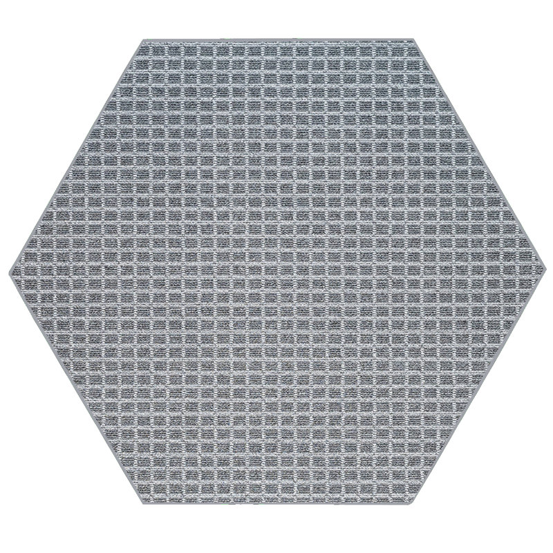 Tapis intérieur / extérieur gris Imogen, Hexagonal 2 pi