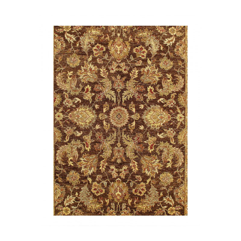 Tapis unique en laine de couleur agneau 6 pi x 9 pi Dekhari