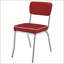 Chaises d'appoint rembourrées rouges et chromées de style rétro (ensemble de 2), parfaites pour les salles à manger et les bars rétro-132112117-132112116