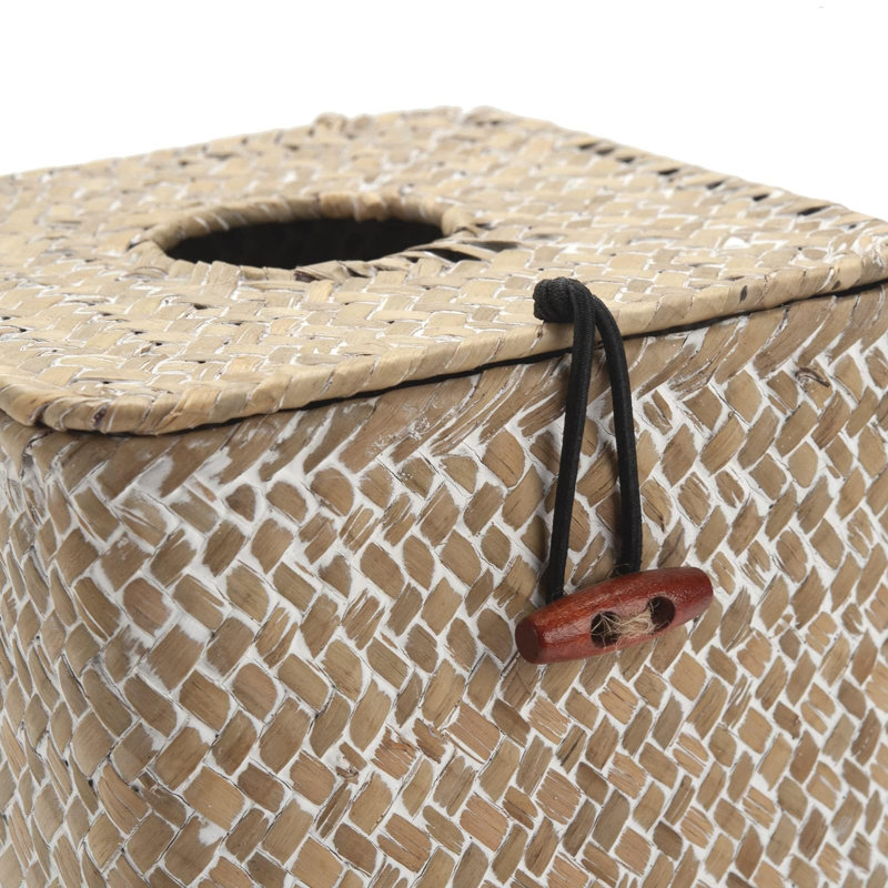 Porte-serviettes de table tissé carré Seagrass