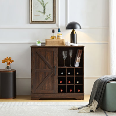 Armoire de bar moderne avec porte-bouteilles et porte-bouteilles