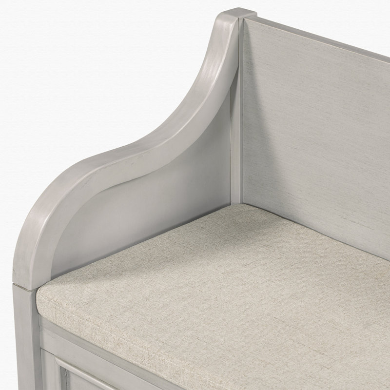 Marylea Upholstered Bench, Gray Wash