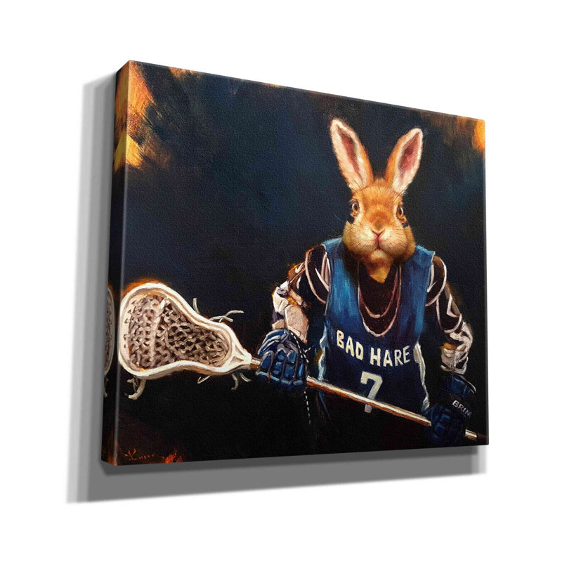 «Game Face No. 2» par Lucia Heffernan, art mural sur toile, H 26 po x l 30 po x P 1,5 po