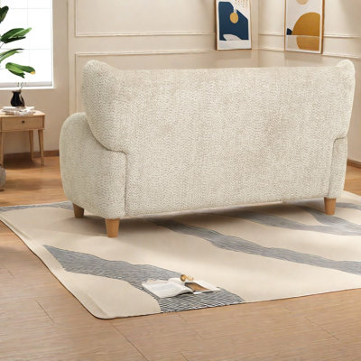 Causeuse compacte en tissu chenille 58 pouces