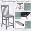 Ensemble de chaises à hauteur de comptoir pour 4 personnes, chaise de cuisine avec siège rembourré, tabouret de bar à hauteur de comptoir pour salle à manger