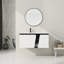 Meuble-lavabo de salle de bain avec porte à fermeture en douceur. Style moderne. Grande capacité de rangement. Fabriqué en contreplaqué. Évier en céramique. Look contemporain. Intérieur spacieux. + Finition-416765951