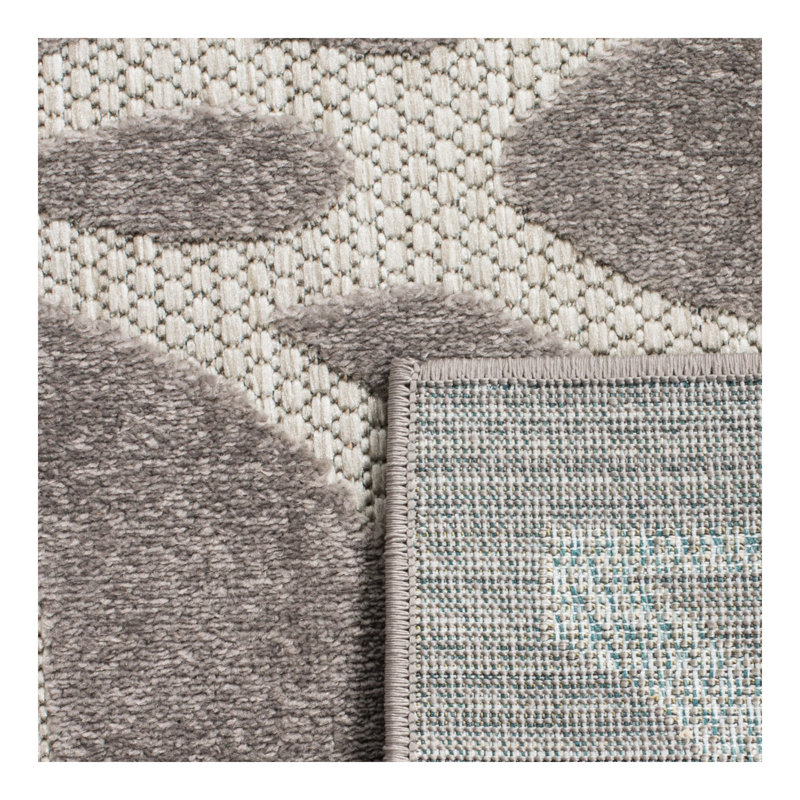 Tapis d'intérieur / extérieur gris / gris clair Bryan, Rectangle 3 pi 3 po x 5 pi 3 po