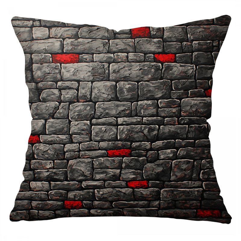Coussin Stone Stone, coussins architecturaux en sergé, Carré 16 po