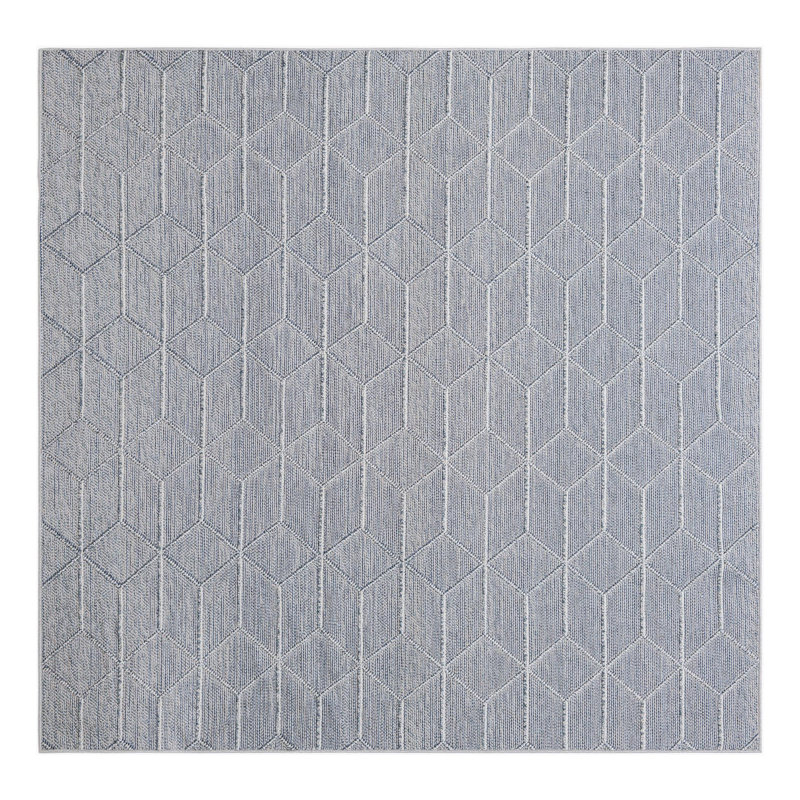 Tapis d'extérieur à treillis, Carré 7 pi 10 po