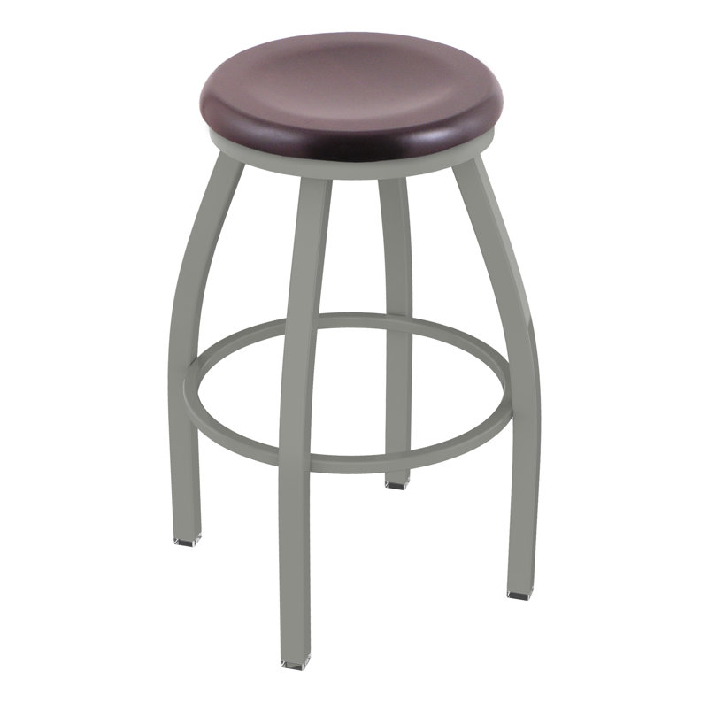 XL 802 Misha Swivel Stool, Dark Cherry Maple, Anodized Nickel, Extra Tall (36” Seat Height)