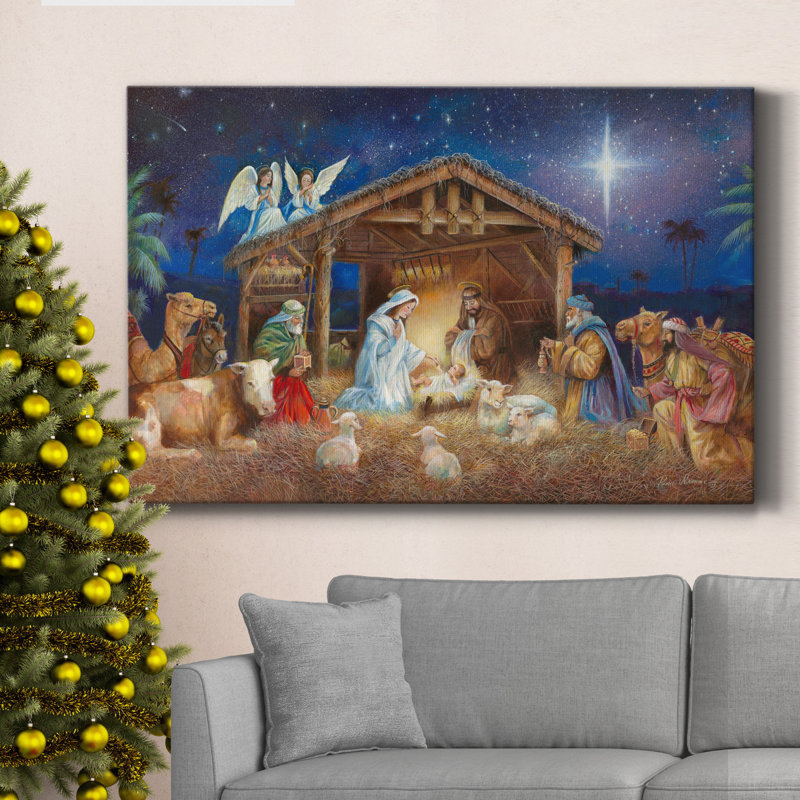 Ted " Silent Night, Holy Night " Painting Print, 24'' H x 36'' W x 1'' D
