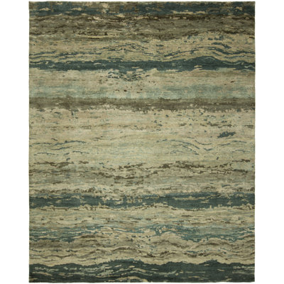 Shaniyla Wool Camouflage Area Rug