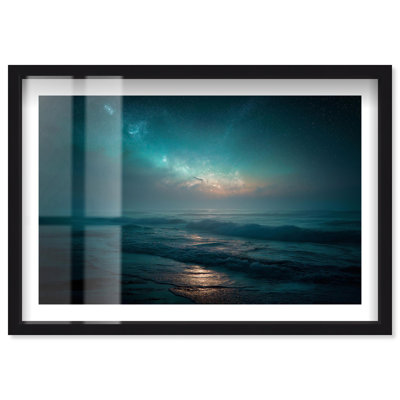Nebula Margin II Shadowbox Print Travel Photography by Notoriart, Black Frame, 31 x 21