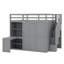 Lit mezzanine avec garde-robe, bureau et tablettes-226718734