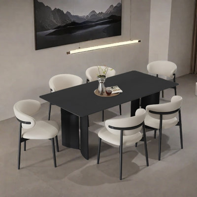 Table et chaise de salle à manger minimaliste moderne