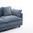Modern Multifunctional Blue Sofas With Storage Ottoman For Compact Spaces