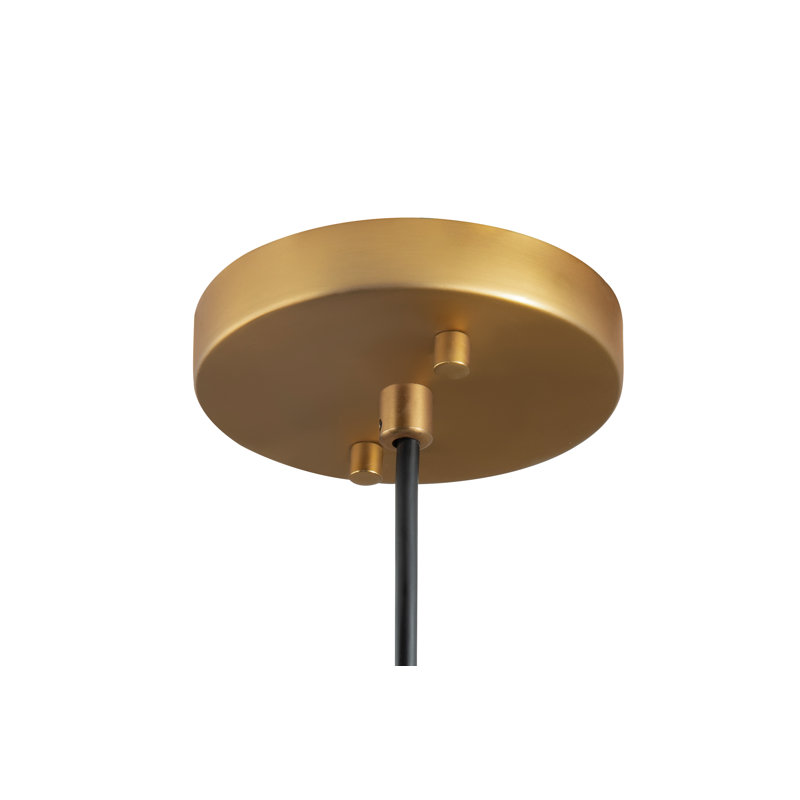 Luminaire suspendu en laiton antique 1 lumière, Blanc