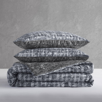Maca Textured Print Reversible Duvet Set