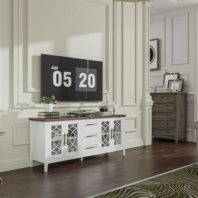 TV Stands, Entertainment Center, Television Stands, TV Console Table, Retro TV Table for Living Room Bedroom,Entertainment Center with Storage Drawers by 17 Stories