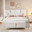 Ensemble de chambre à coucher 2 pièces, lit plateforme tapissier grand avec système de rangement hydraulique-1529427498