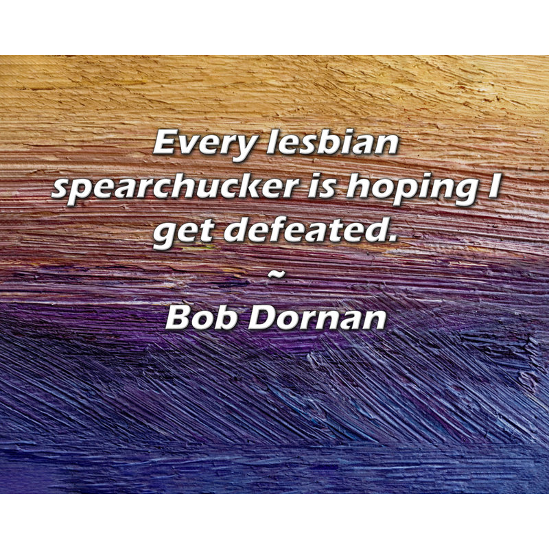 Astoria Grand Gallery Wrapped Canvas By Bob Dornan: "Every lesbian spearchucker is hoping I get defea, 17" H x 24" W
