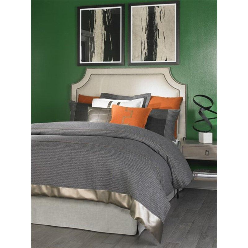 Audrey/Asher Queen Upholstered Panel Headboard, Tarbee Pebble, Yes