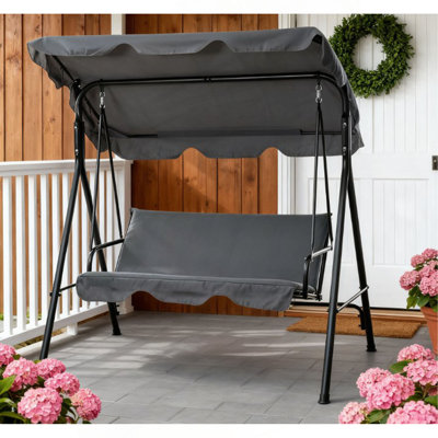 Fauteuil à baldaquin inclinable réglable, balancelle de patio extérieur, pour patio, jardin