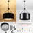 Prall 5 - Light Matte Black Dimmable Drum Chandelier