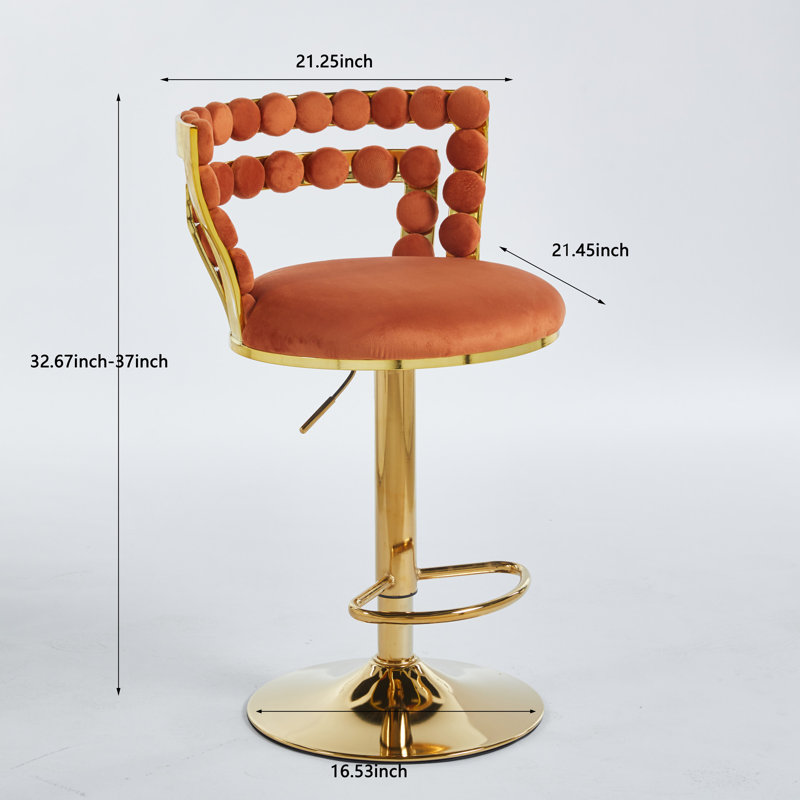 Ensemble de 2 tabourets de bar, Orange