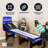  Hathaway Hot Shot 8 Ft Arcade Roll and Score Game Table for Home Family Game Room - With LED Scoring, Foldable Design, Automatic Ball Return & Scratch-Resistant Playfield - Blue Finish