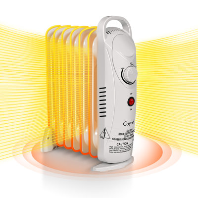 CAYNEL Electric Radiator Space Heater with Adjustable Thermostat 700 W,White