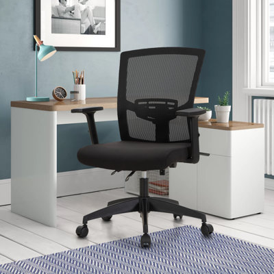 Merrik Swivel Ergonomic Mesh Office Chair with S-Shaped Lumbar Support