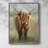 Happy Highlander Framed Print - Solid Wood-1244150532