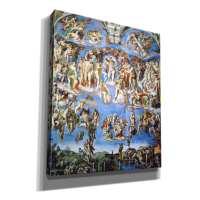 'The Last Judgment' by Michelangelo,  Canvas Wall Art