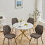 Miko 50cm H Velvet Upholstered Metal Side Chair-251589990