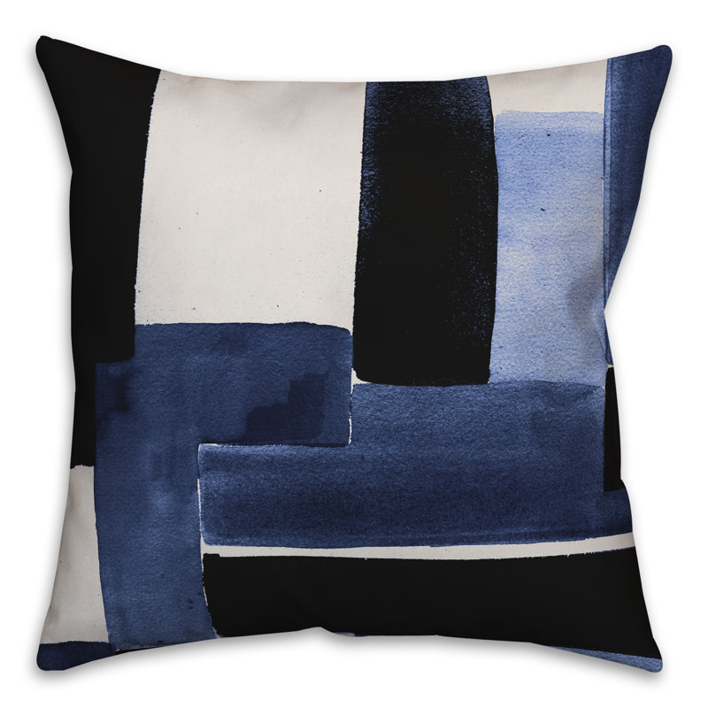 Outdoor Square Pillow Cover & Insert, Blue