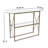 Heins Glass Console Table with Criss Cross Matte Gold Frame - Occasional Table