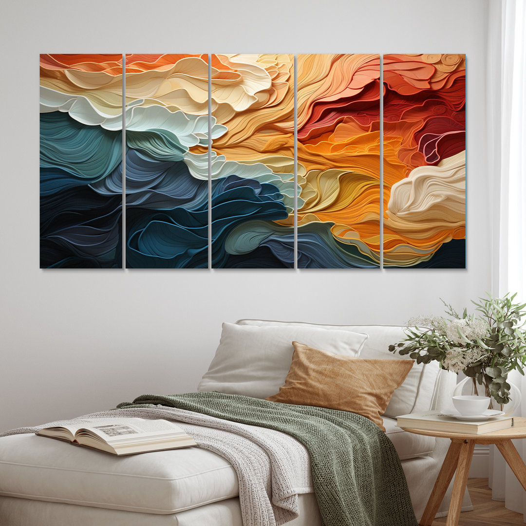 Biomorphism Organic Forms V - 5 Piece Wrapped Canvas Print Wade Logan®