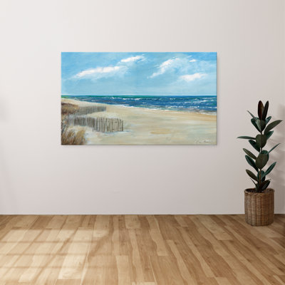 "Beach Fences" by Ruane Manning Print on Canvas
